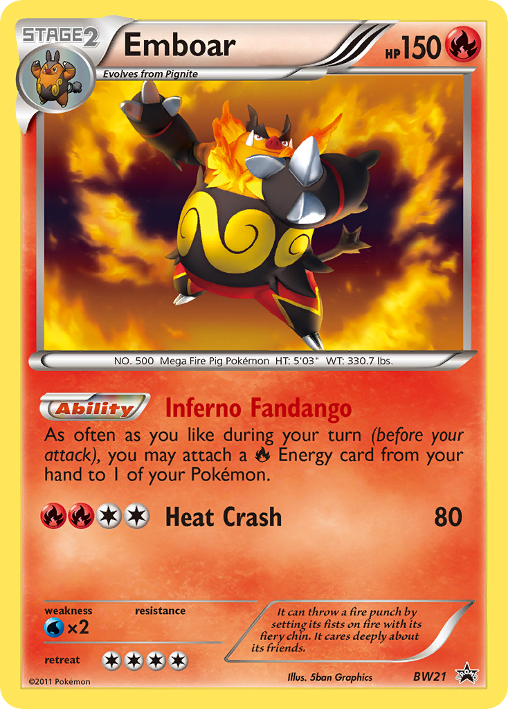 Emboar (BW21) [Black & White: Black Star Promos] | Mega City Incorporated