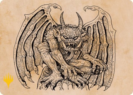 Cloister Gargoyle (Showcase) Art Card (Gold-Stamped Signature) [Dungeons & Dragons: Adventures in the Forgotten Realms Art Series] | Mega City Incorporated