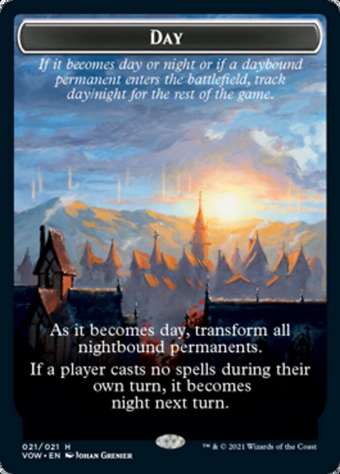 Day // Night Double-sided Token [Innistrad: Crimson Vow Tokens] | Mega City Incorporated