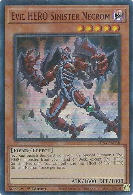 Evil HERO Sinister Necrom (Red) [LDS3-EN026] Ultra Rare | Mega City Incorporated