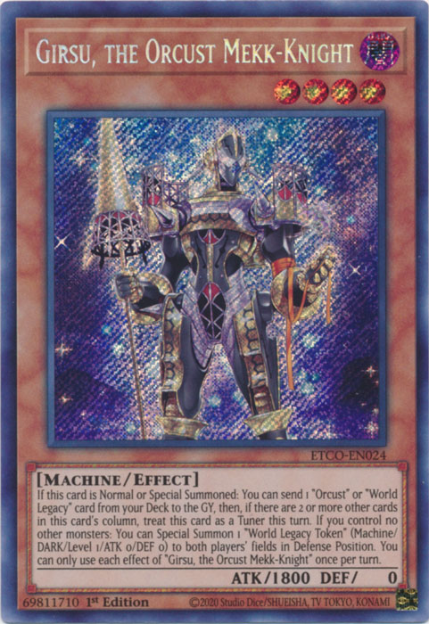 Girsu, the Orcust Mekk-Knight [ETCO-EN024] Secret Rare | Mega City Incorporated