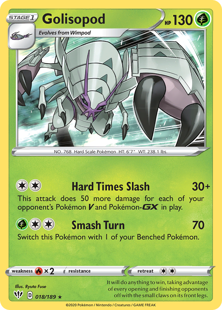 Golisopod (018/189) [Sword & Shield: Darkness Ablaze] | Mega City Incorporated