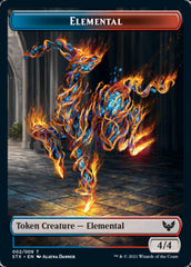 Elemental // Treasure Double-Sided Token [Strixhaven: School of Mages Tokens] | Mega City Incorporated