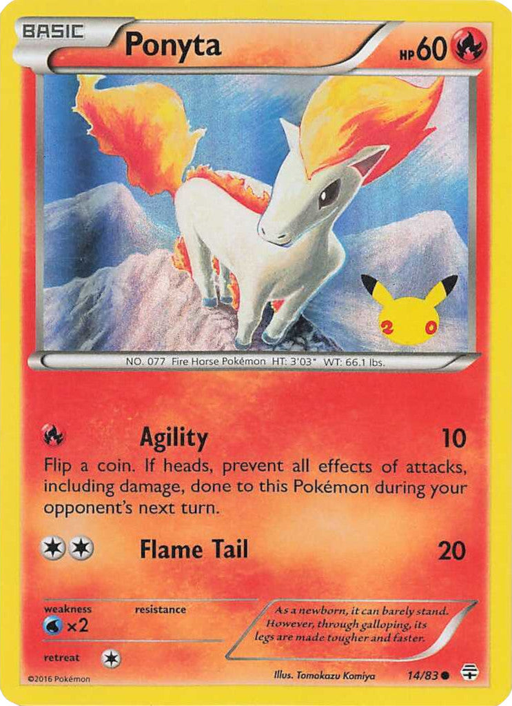 Ponyta (14/83) (20th Anniversary Stamp) [XY: Generations] | Mega City Incorporated