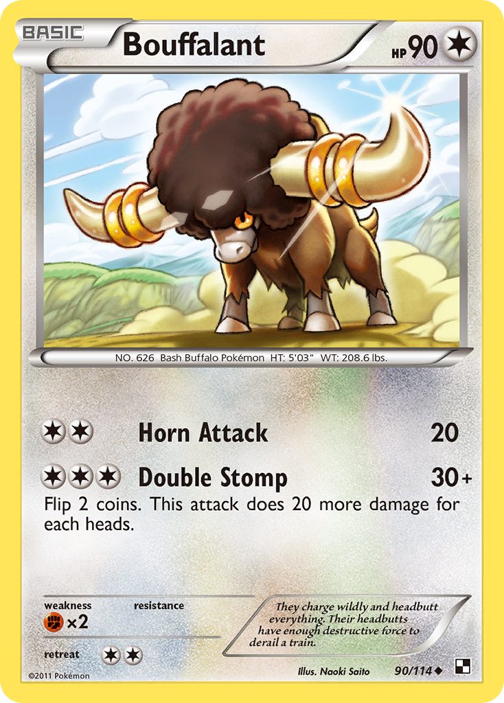 Bouffalant (90/114) [Black & White: Base Set] | Mega City Incorporated