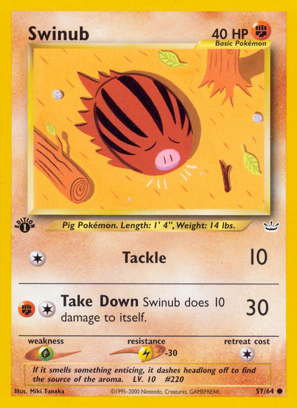 Swinub (57/64) [Neo Revelation 1st Edition] | Mega City Incorporated