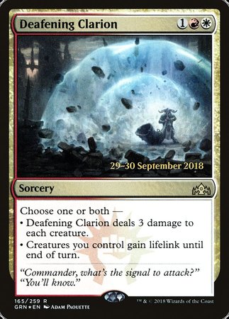 Deafening Clarion [Guilds of Ravnica Promos] | Mega City Incorporated