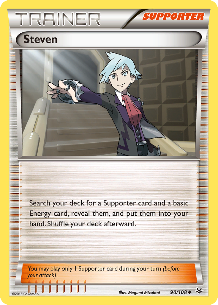 Steven (90/108) [XY: Roaring Skies] | Mega City Incorporated