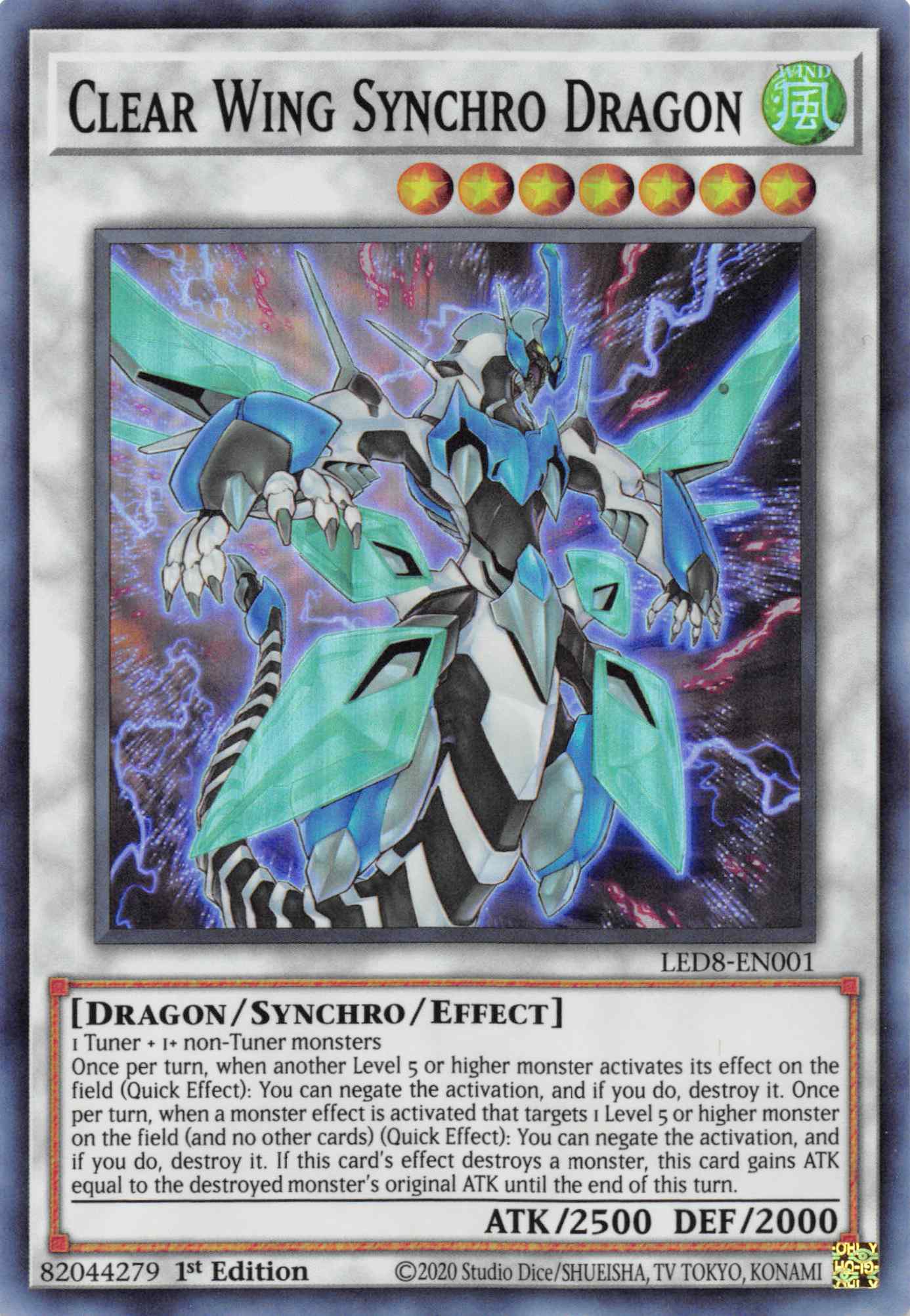 Clear Wing Synchro Dragon [LED8-EN001] Super Rare | Mega City Incorporated