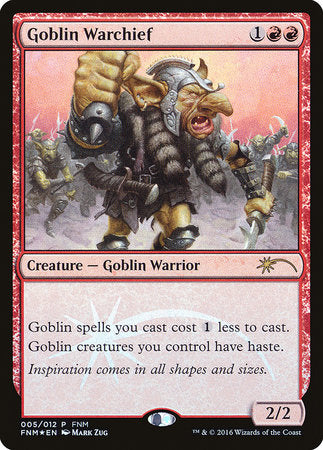 Goblin Warchief (2016) [Friday Night Magic 2016] | Mega City Incorporated