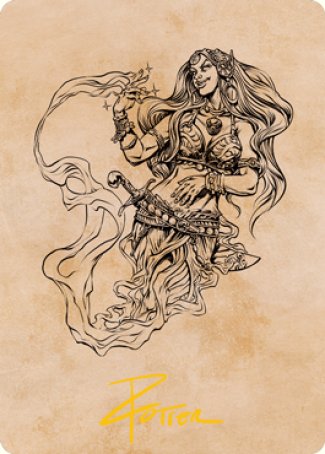 Djinni Windseer (Showcase) Art Card (Gold-Stamped Signature) [Dungeons & Dragons: Adventures in the Forgotten Realms Art Series] | Mega City Incorporated