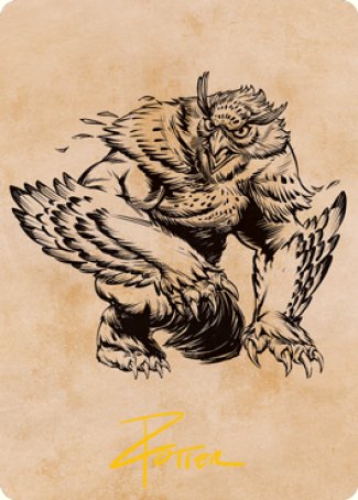 Owlbear (Showcase) Art Card (Gold-Stamped Signature) [Dungeons & Dragons: Adventures in the Forgotten Realms Art Series] | Mega City Incorporated