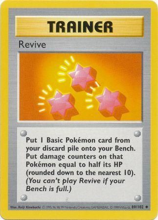 Revive (89/102) [Base Set Shadowless Unlimited] | Mega City Incorporated