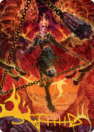 Zariel, Archduke of Avernus Art Card (Gold-Stamped Signature) [Dungeons & Dragons: Adventures in the Forgotten Realms Art Series] | Mega City Incorporated