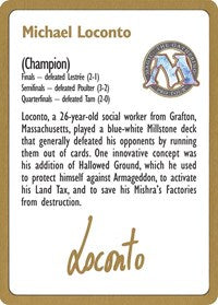 1996 Michael Loconto Biography Card [World Championship Decks] | Mega City Incorporated