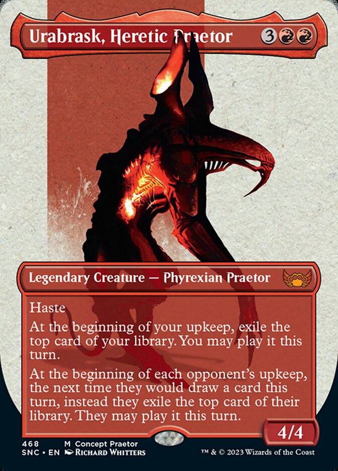 Urabrask, Heretic Praetor (Borderless Concept Praetors) [Phyrexia: All Will Be One] | Mega City Incorporated