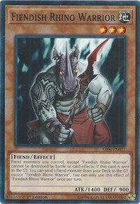 Fiendish Rhino Warrior [SR06-EN017] Common | Mega City Incorporated