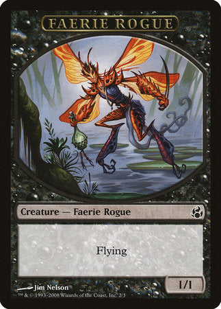 Faerie Rogue Token (Black) [Morningtide Tokens] | Mega City Incorporated