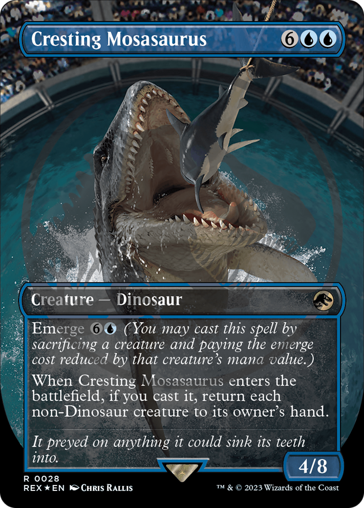 Cresting Mosasaurus Emblem (Borderless) [Jurassic World Collection Tokens] | Mega City Incorporated