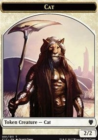 Cat (001) // Cat Warrior (008) Double-sided Token [Commander 2017 Tokens] | Mega City Incorporated