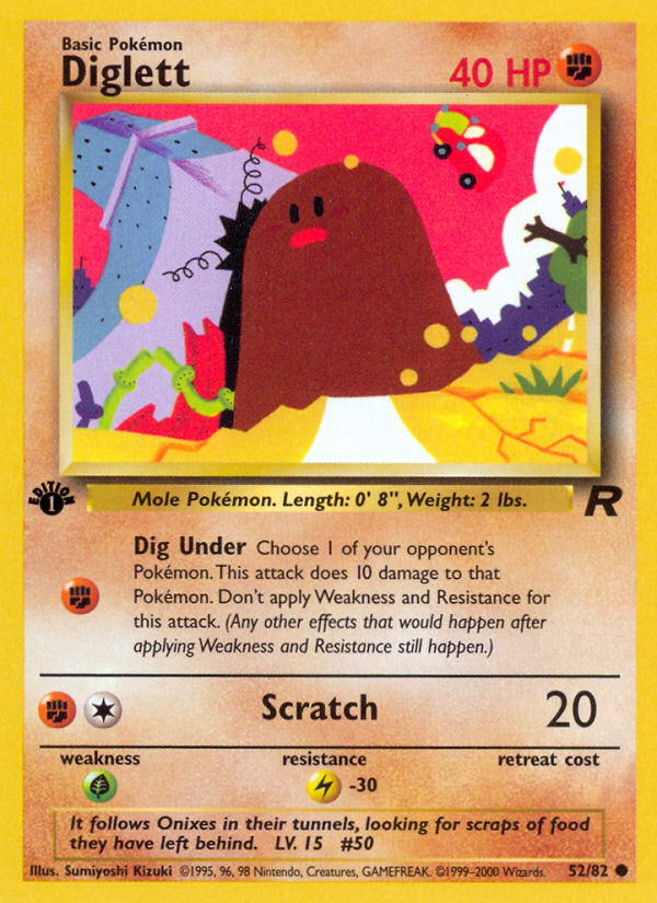 Diglett (52/82) [Team Rocket 1st Edition] | Mega City Incorporated