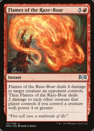 Flames of the Raze-Boar [Ravnica Allegiance] | Mega City Incorporated