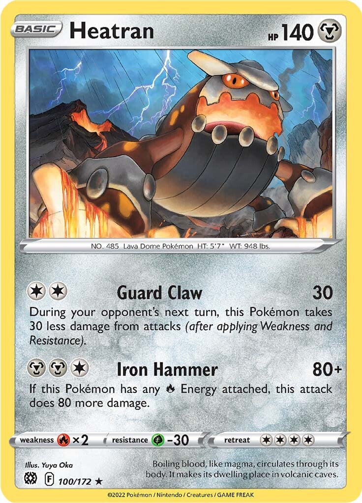 Heatran (100/172) [Sword & Shield: Brilliant Stars] | Mega City Incorporated