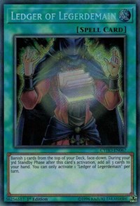 Ledger of Legerdemain [CYHO-EN067] Secret Rare | Mega City Incorporated