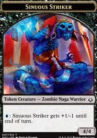 Sinuous Striker // Zombie Double-sided Token [Hour of Devastation Tokens] | Mega City Incorporated