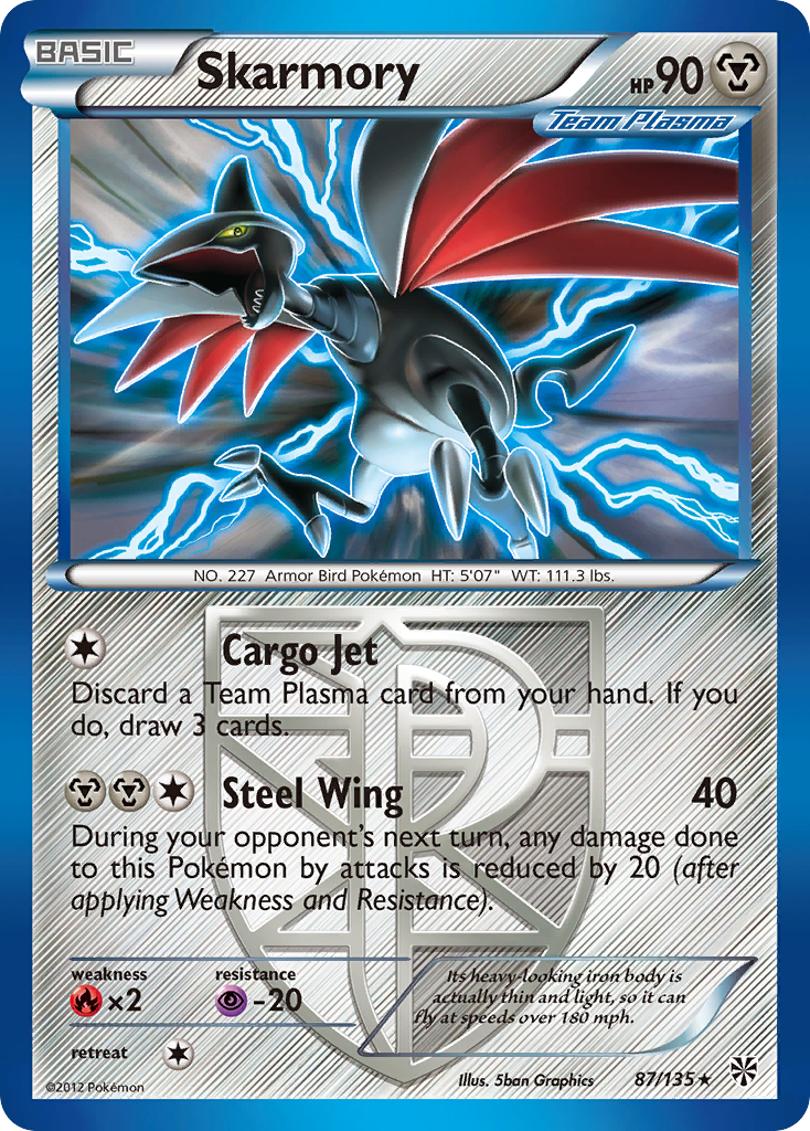 Skarmory (87/135) [Black & White: Plasma Storm] | Mega City Incorporated