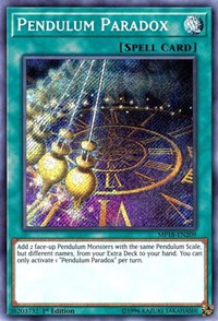 Pendulum Paradox [MP18-EN209] Secret Rare | Mega City Incorporated