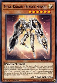 Mekk-Knight Orange Sunset [MP18-EN179] Common | Mega City Incorporated