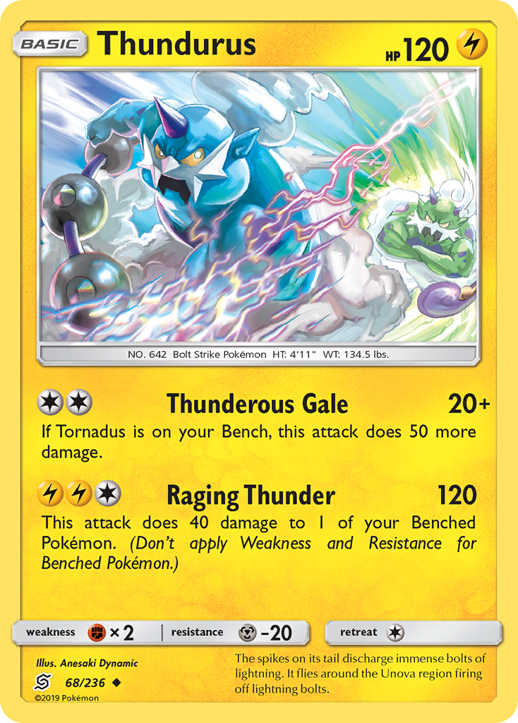 Thundurus (68/236) [Sun & Moon: Unified Minds] | Mega City Incorporated