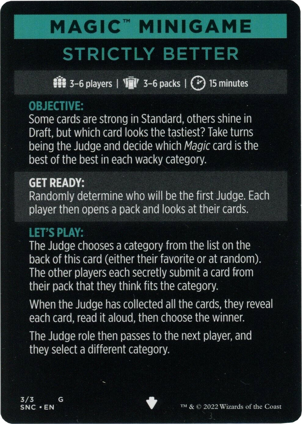 Strictly Better (Magic Minigame) [Streets of New Capenna Minigame] | Mega City Incorporated