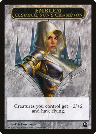 Emblem - Elspeth, Sun's Champion [Theros Tokens] | Mega City Incorporated