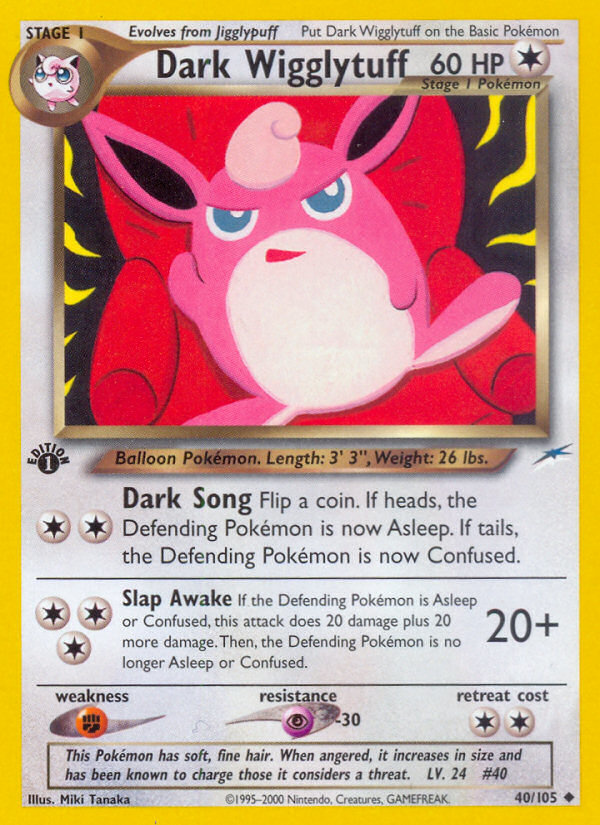 Dark Wigglytuff (40/105) [Neo Destiny 1st Edition] | Mega City Incorporated