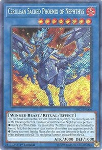 Cerulean Sacred Phoenix of Nephthys [HISU-EN006] Secret Rare | Mega City Incorporated