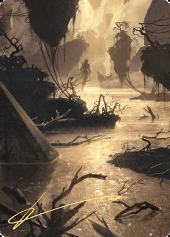 Murkwater Pathway Art Card (Gold-Stamped Signature) [Zendikar Rising Art Series] | Mega City Incorporated