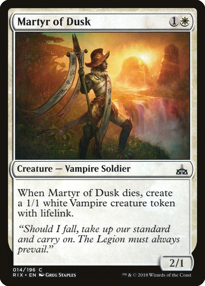 Martyr of Dusk [Rivals of Ixalan] | Mega City Incorporated