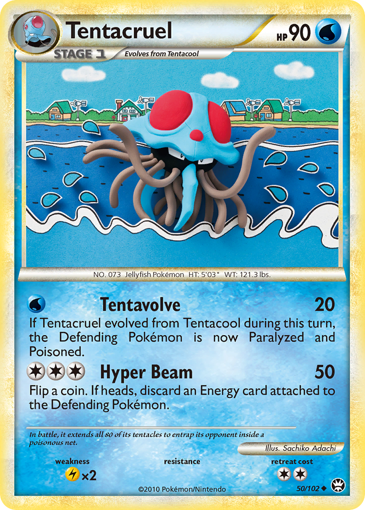 Tentacruel (50/102) [HeartGold & SoulSilver: Triumphant] | Mega City Incorporated