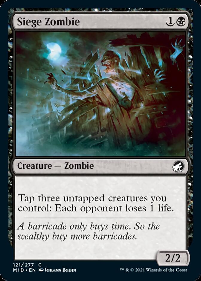 Siege Zombie [Innistrad: Midnight Hunt] | Mega City Incorporated