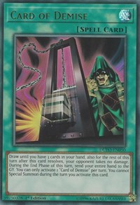 Card of Demise [DUPO-EN050] Ultra Rare | Mega City Incorporated