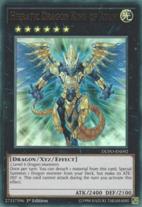 Hieratic Dragon King of Atum [DUPO-EN092] Ultra Rare | Mega City Incorporated