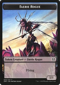 Faerie Rogue // Goblin Rogue Double-sided Token [Commander: Zendikar Rising Tokens] | Mega City Incorporated