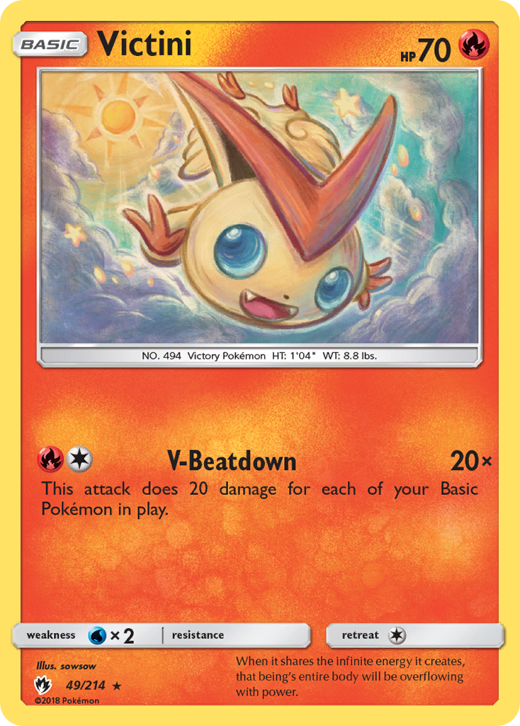 Victini (49/214) [Sun & Moon: Lost Thunder] | Mega City Incorporated