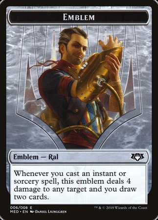 Emblem - Ral, Izzet Viceroy [Mythic Edition Tokens] | Mega City Incorporated