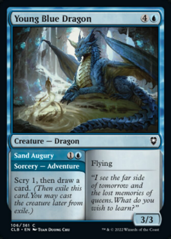 Young Blue Dragon // Sand Augury [Commander Legends: Battle for Baldur's Gate] | Mega City Incorporated