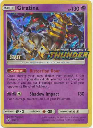 Giratina (SM151) (Staff Prerelease Promo) [Sun & Moon: Black Star Promos] | Mega City Incorporated