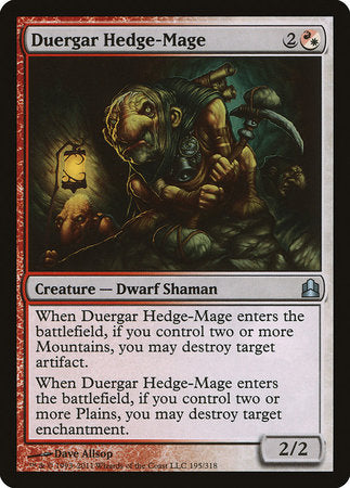 Duergar Hedge-Mage [Commander 2011] | Mega City Incorporated