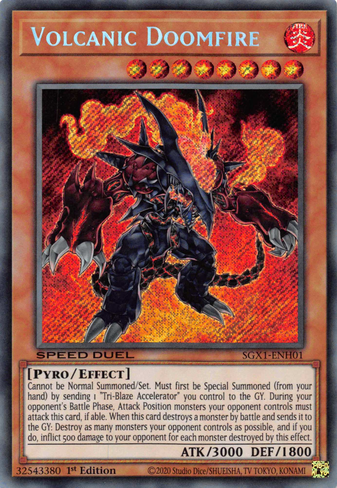 Volcanic Doomfire [SGX1-ENH01] Secret Rare | Mega City Incorporated